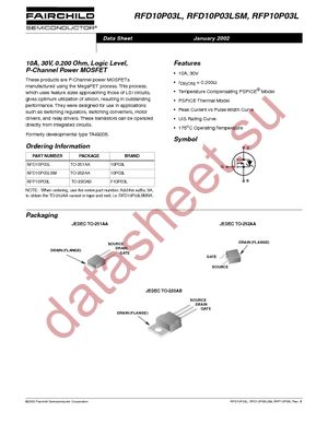 RFD10P03LSM datasheet  